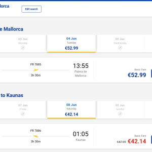 Kaunas Maljorka 2024 m. birželio mėn. tik €95,13 (4n.)