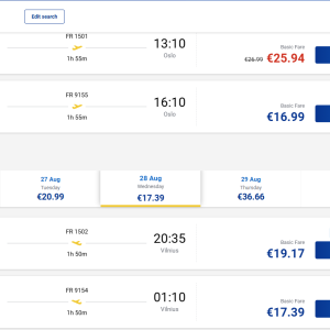 Vilnius Oslas 2024 m. rugpjūčio mėn. tik €34,38 (4n.)