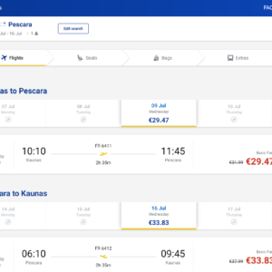 Kaunas Peskara (Italija) 2025 m. liepos mėn. tik €63,30 (7d)