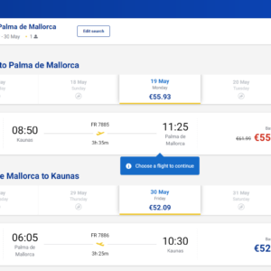 Kaunas Maljorka 2025 m. gegužės mėn. tik €108,02 (11n.)