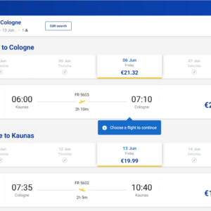 Kaunas Kelnas 2025 m. birželio mėn. tik €41,31 (7n.)