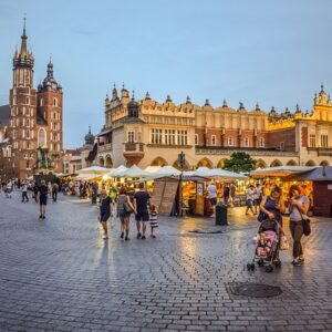 krakow, town, square, city, architecture, europe, tourism, central square, old city, unesco heritage, church, poland, evening, dusk, blue church, blue old, krakow, krakow, krakow, krakow, krakow, poland