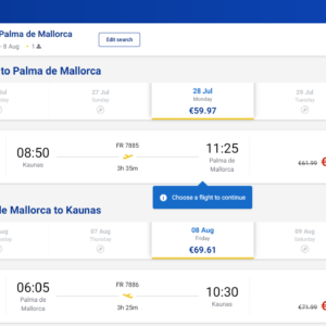 Kaunas Maljorka 2025 m. vasarą tik €129,58 (11n.)