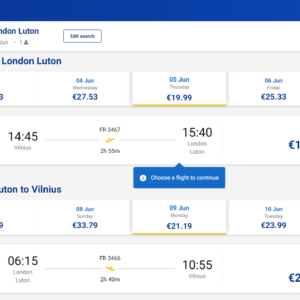Vilnius Londonas 2025 m. birželio mėn. tik €41,18 (4n.)