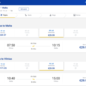 Vilnius Malta 2025 m. liepos mėn. tik €59,98 (7n.)