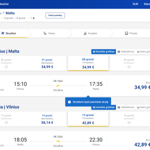 Vilnius Valeta 2025 m. gruodžio mėn. tik €77,88 (7n.)