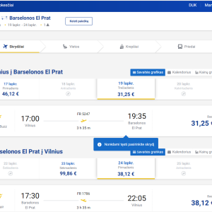 Vilnius Barselona 2025 m. lapkričio mėn. tik €69,37 (5n.)