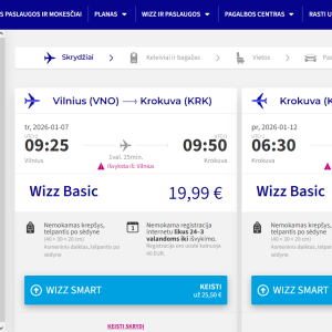 Kaunas Krokuva 2026 m. sausio mėn. tik €39,98 (5n.)