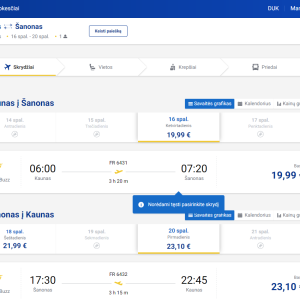 Kaunas Šanonas 2025 m. spalio mėn. tik €43,09 (4n.)