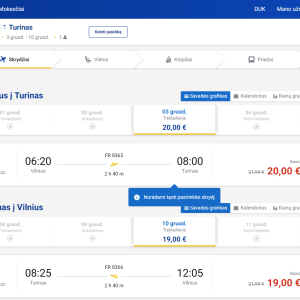 Vilnius Turinas 2025 m. gruodžio mėn. tik €39,00 (7n.)