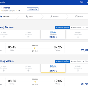 Vilnius Turinas 2025 m. lapkričio mėn. tik €42,99 (4n.)