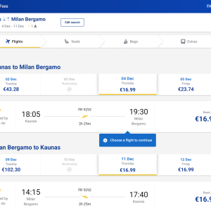 Kaunas Milanas 2025 m. gruodžio mėn. tik €33,98 (7n.)