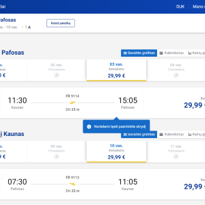 Kaunas Pafosas 2026 m. vasario mėn. tik €59,98 (7n.)