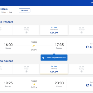 Kaunas Peskara 2026 m. sausio mėn. tik €29,98 (3n.)