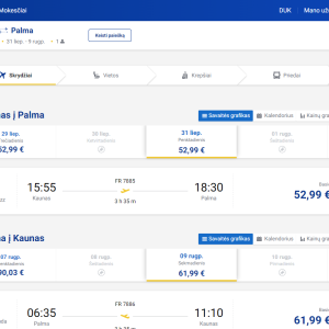 Kaunas Palma de Maljorka 2026 m. rūgpjūčio pradž. €114,98 (9n.)