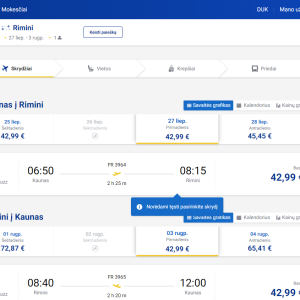 Kaunas Riminis 2026 m. liepos mėn. tik €85,98 (7n.)
