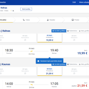 Vilnius Kelnas 2026 m. birželio mėn. tik €41,58 (3n.)