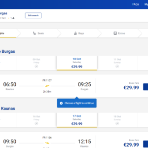 Kaunas Burgasas 2026 m. spalio mėn. tik €59,98 (7n.)