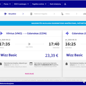 Vilnius Gdanskas 2026 m. rugpjūčio mėn. tik €45,88 (3n.)