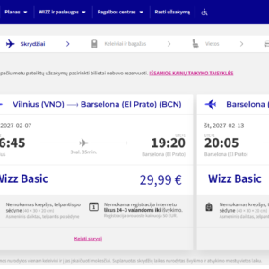 Vilnius Barselona 2027 m. vasario mėn. tik €59,98 (6n.)